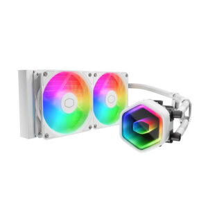LIQUID COOLER (ชุดน้ำปิด) COOLER MASTER MASTERLIQUID 240 CORE II ARGB (WHITE) (MLW-D24M-A18PA-RW) (5Y)